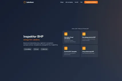 Strona dla inspektora BHP SafeWork
