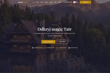 Strona dla hotelu i SPA Górski Dworek