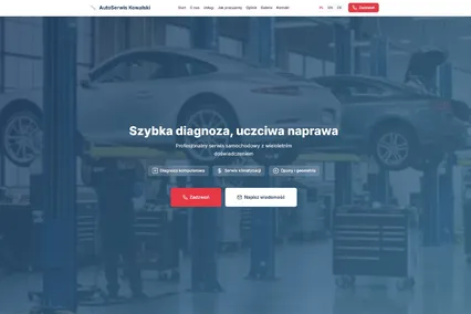 Strona warsztatu samochodowego AutoSerwis