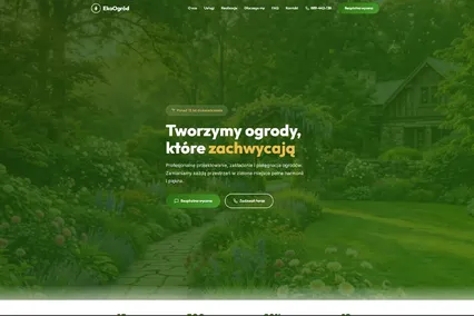Strona dla firmy ogrodniczej EkoOgród