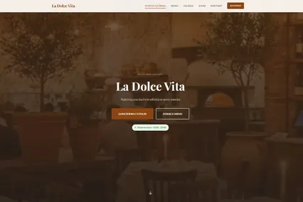 Strona dla restauracji La Dolce Vita