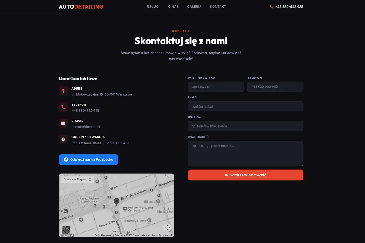 AutoDetailing Pro - Kontakt