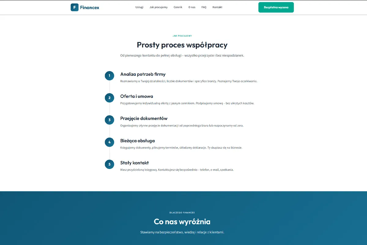Financex - Jak pracujemy i co nas wyróżnia