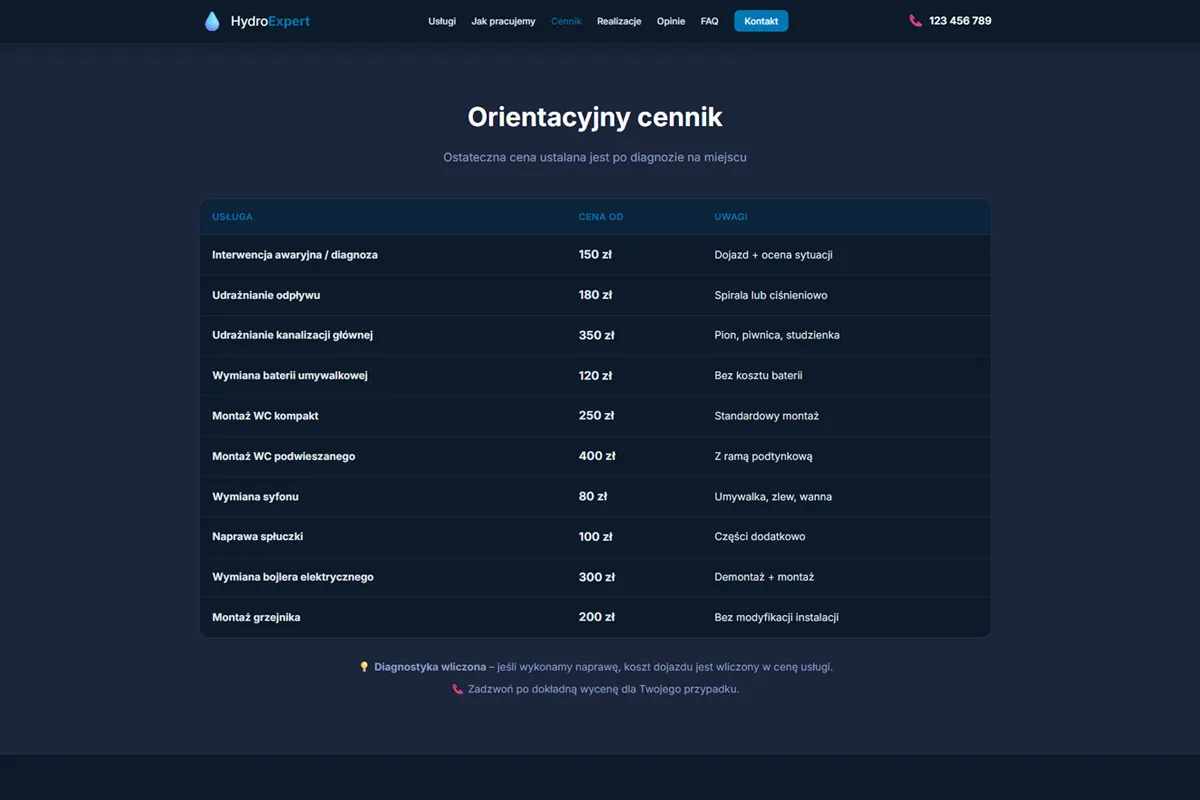 HydroExp - Pricing