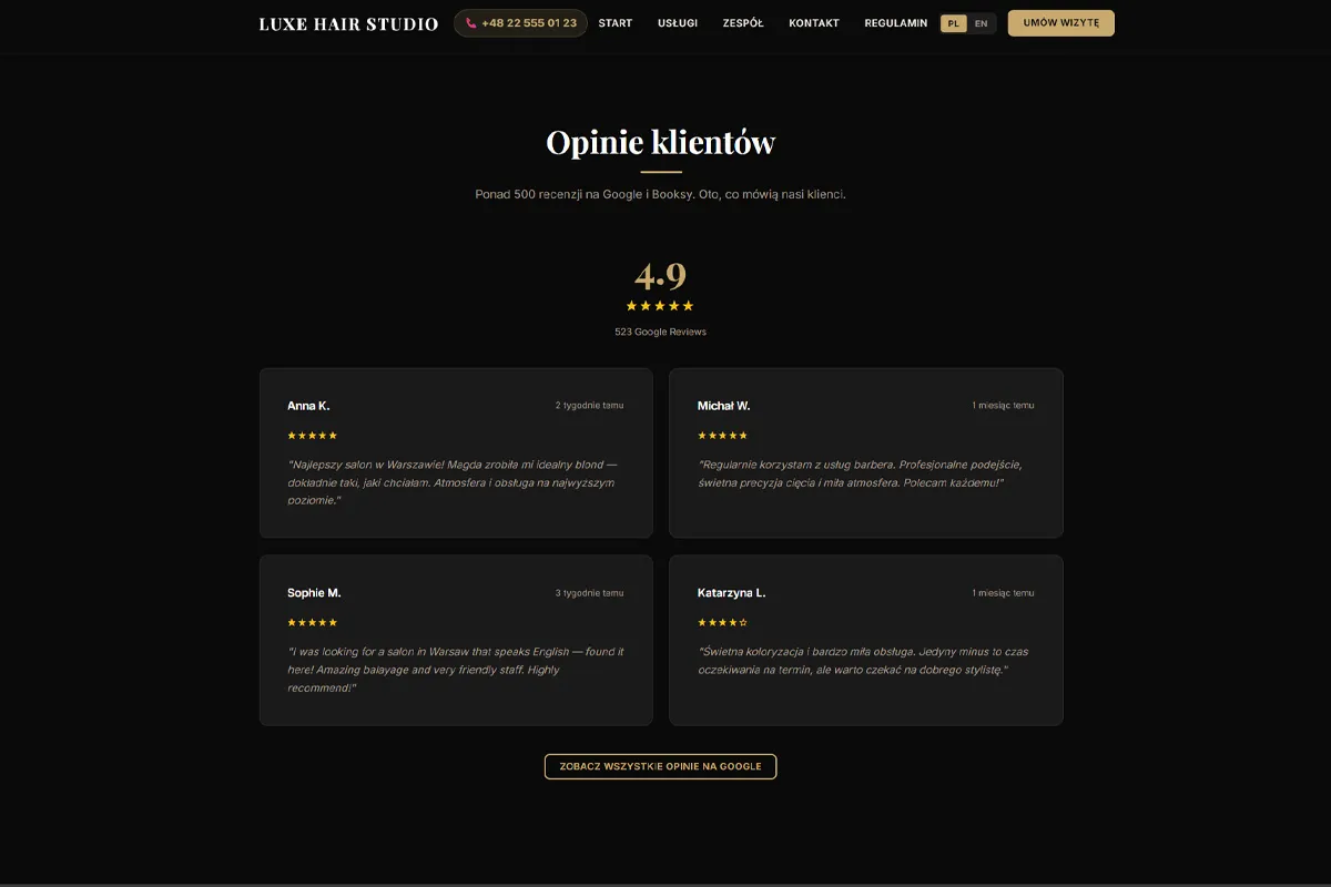 LUXE HAIR STUDIO - Opinie
