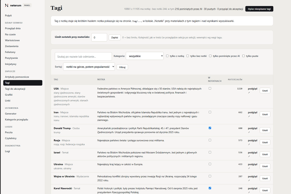 Portal informacyjny z pipeline'em AI pod nadzorem redakcyjnym - screenshot 7