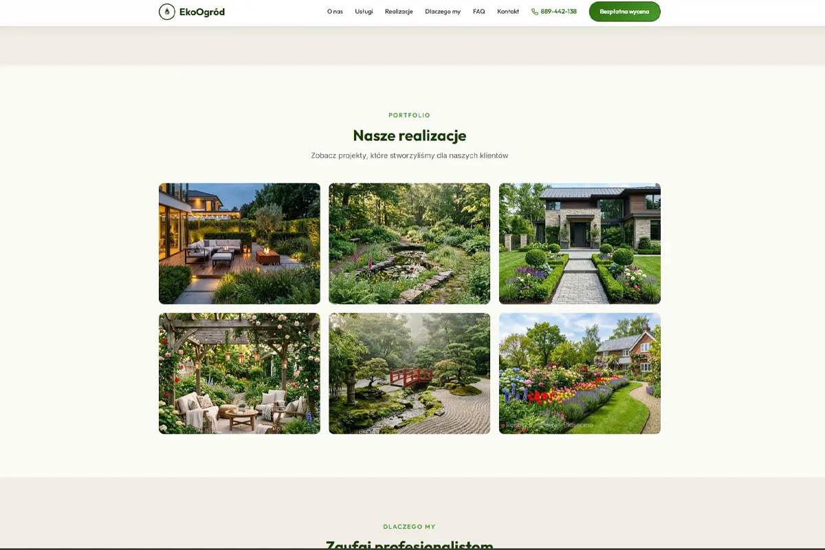 Gardening company website EkoOgród - screenshot 3