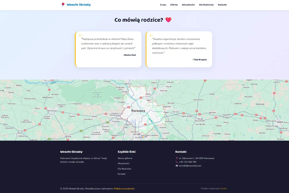 Strona dla przedszkola Wesołe Skrzaty - screenshot 4