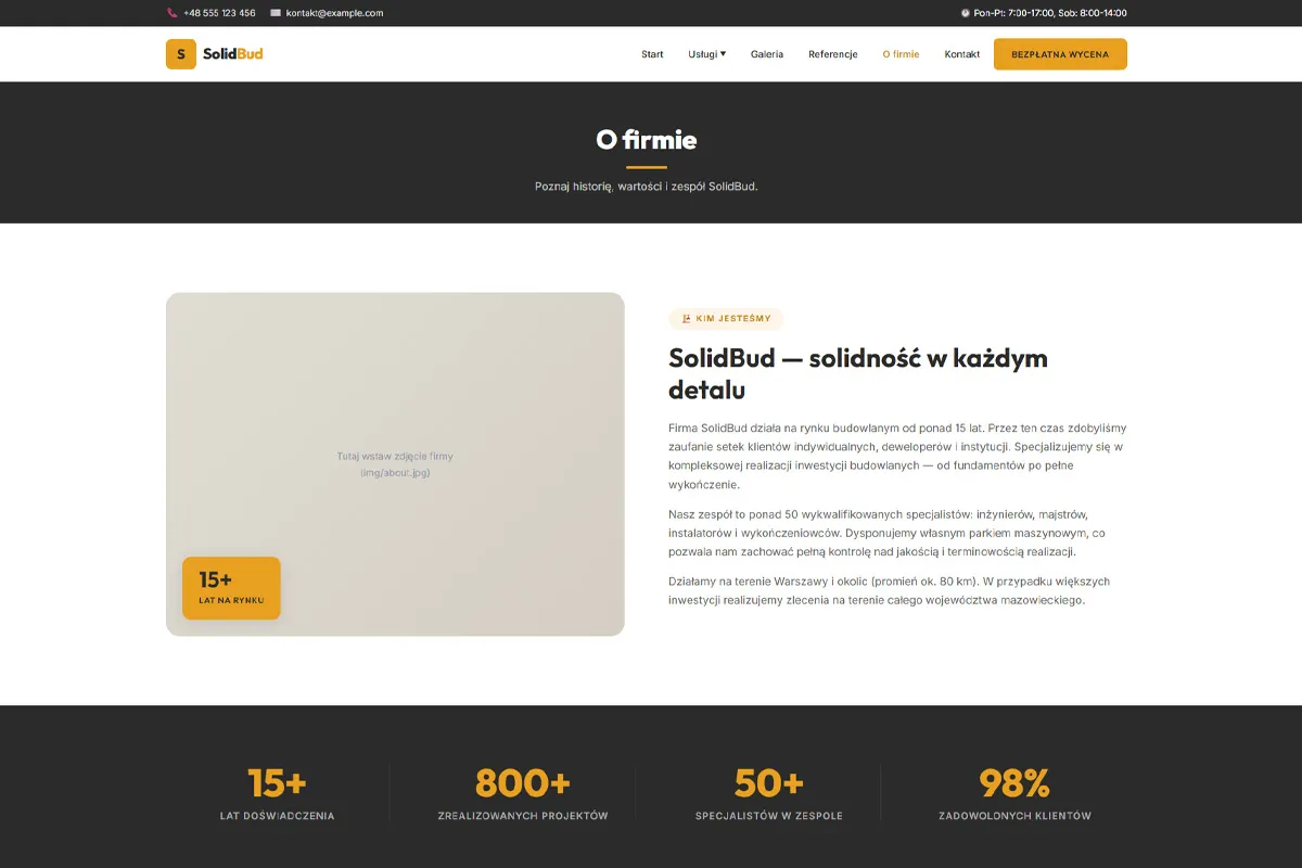Construction company website SolidBud - screenshot 3