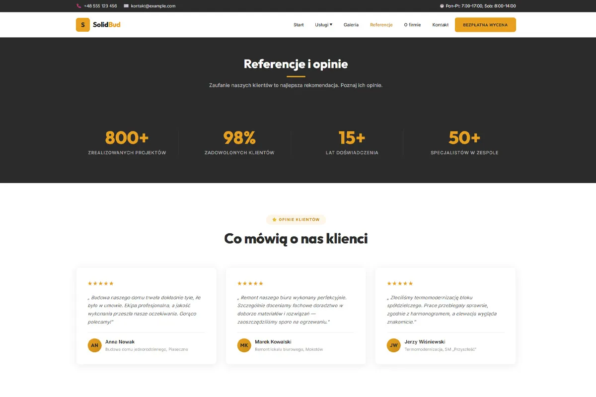 Construction company website SolidBud - screenshot 5
