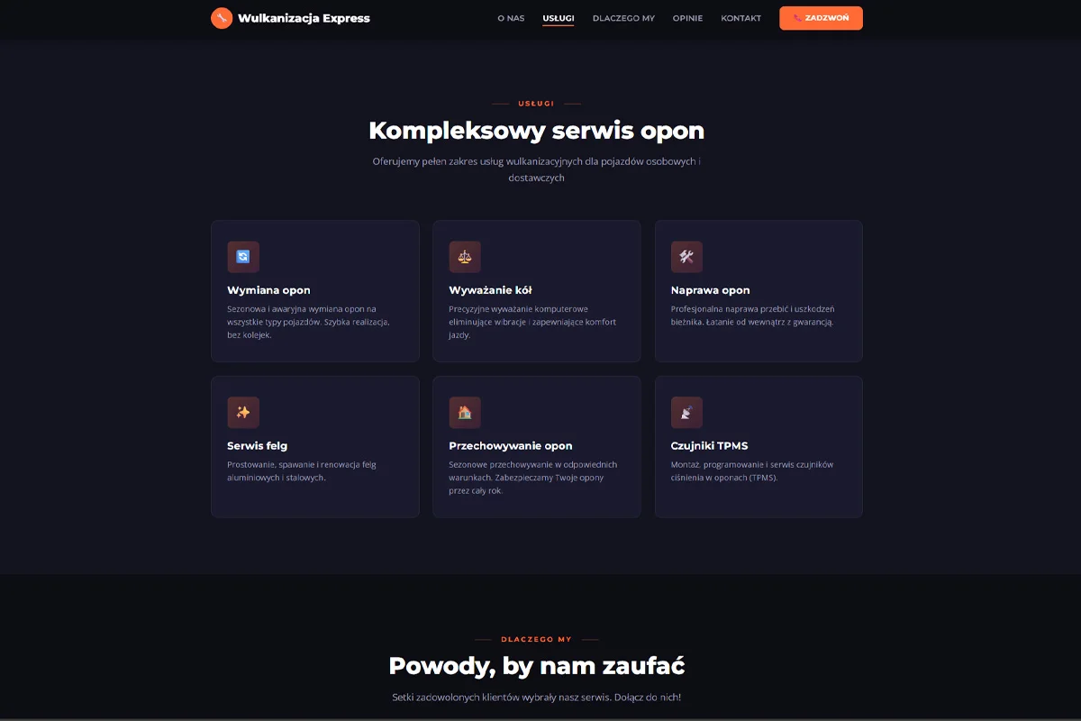 Wulkanizacja - Services